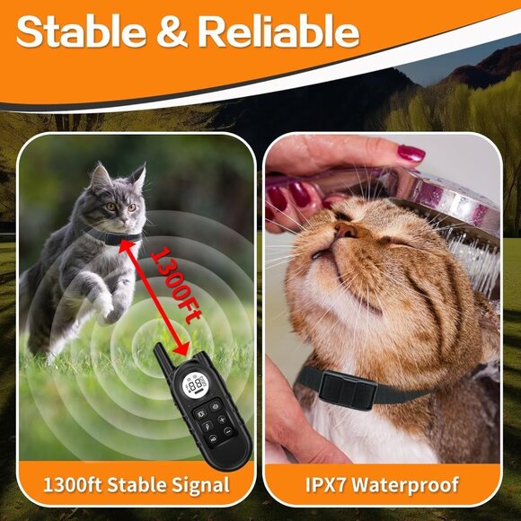 Meow Training Collar Small Cats 5-15Lbs 3 Modes Training  Beep Vibration Shock - Picture 4 of 9